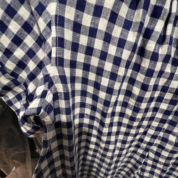 NWT Linen Button Down - Check - Picture 4 of 5